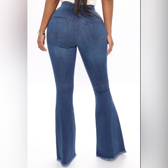 NEW 💙 Fashion nova Flare Bootcut Jeans - Picture 1 of 7